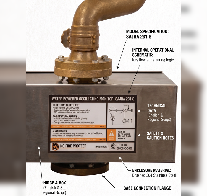 Vajra 331 S Oscillating Water Powered Bronze Fire Monitor