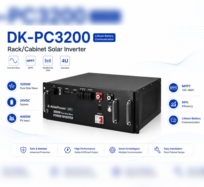 E-Able Power DK-PC3200 Rack/Cabinet Solar Inverter 3200W 24V MPPT - Image 2