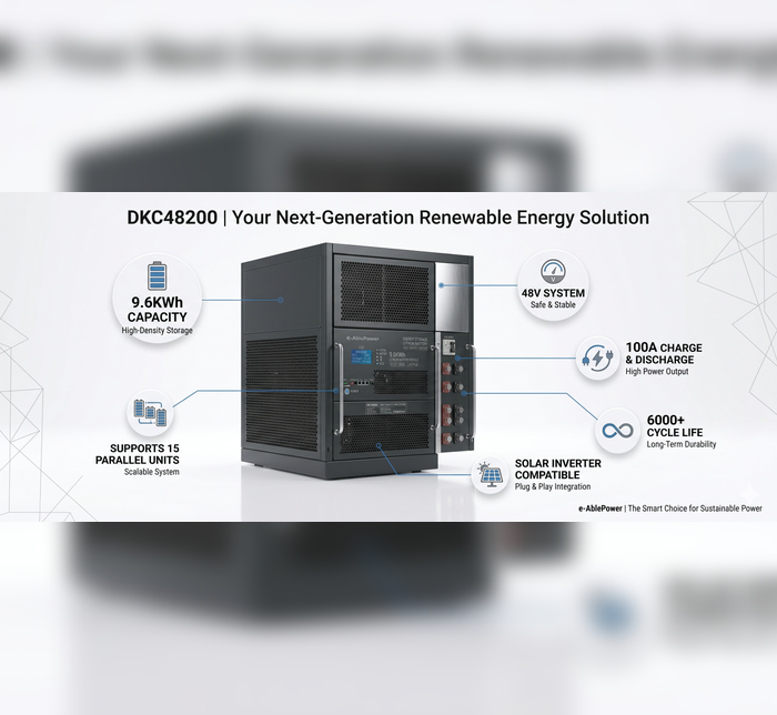 E-Able Power DKC48200 Rack Battery 48V 200Ah 9.6KWh LiFePO4 - Image 2