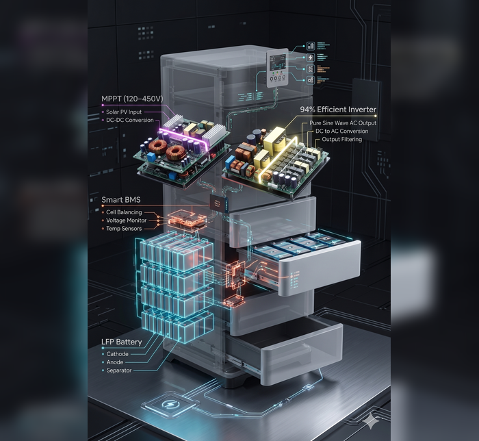 E-Able Power DKS-ESS-5 Stackable Energy Storage System 5.12KWh/5KW - Image 3