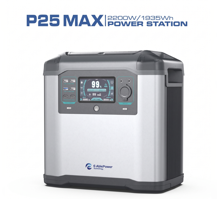 E-Able Power P25 MAX Portable Power Station 2200W 1935Wh LiFePO4