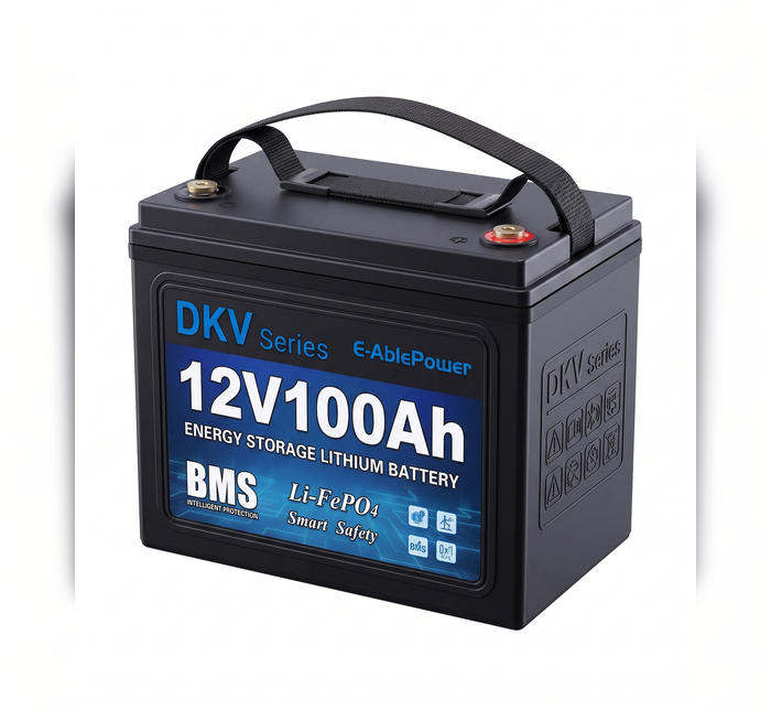 E-Able Power DKV 12V 100Ah 1.28KWh LiFePO4 GEL Replacement Battery