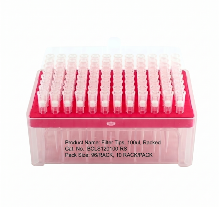 BCLS120100-RS 100ul Filter Tips Racked 960 Pack