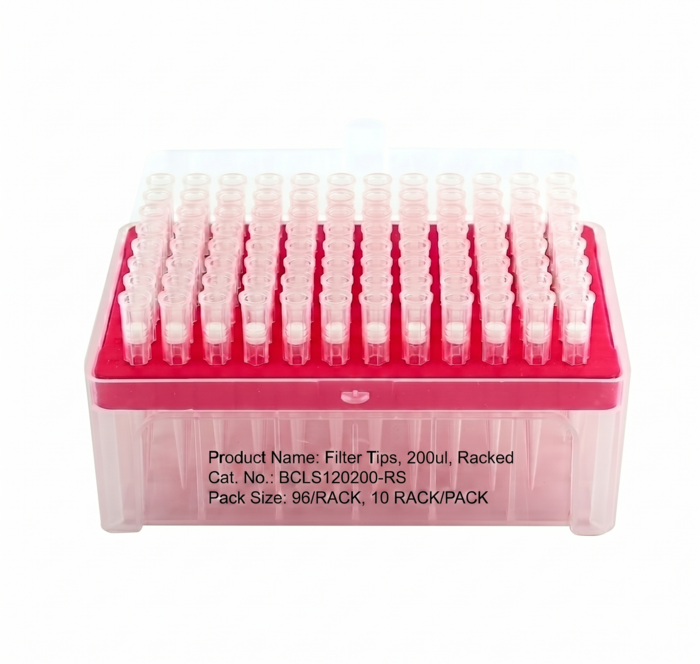 BCLS120200-RS 200ul Filter Tips Racked 960 Count