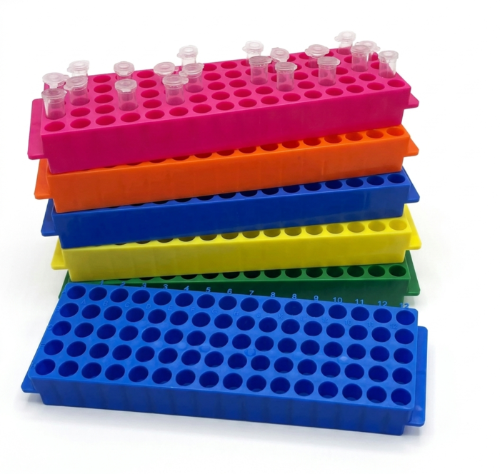 Microtube Rack 80-Well for 1.5mL and 2.0mL Tubes Blue