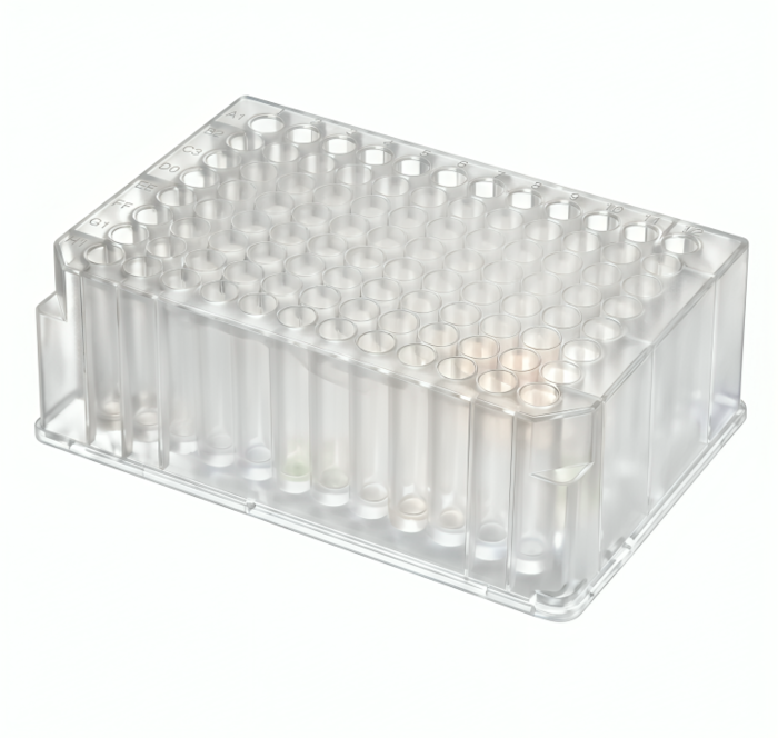 96 Well Deep Well Plate 2.2mL Round U-Bottom 50 Pack