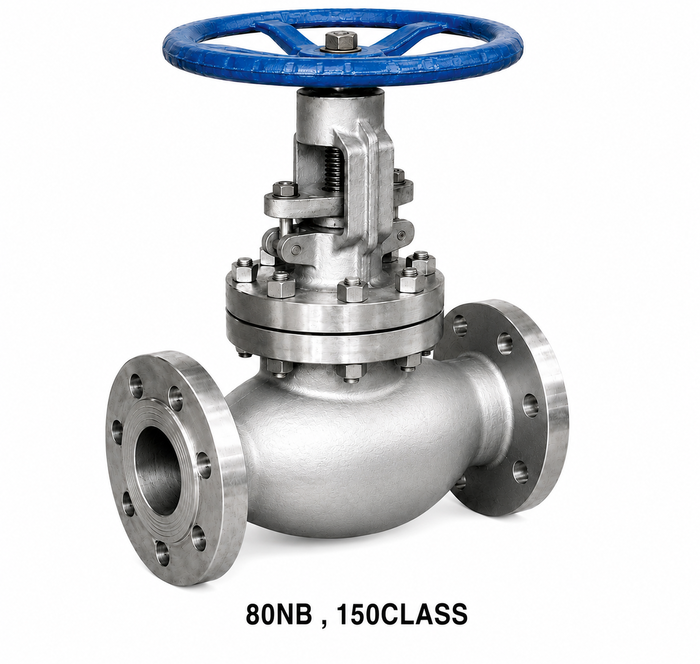 Advance Flo 80NB WCB Globe Valve 150 Class Industrial Flow