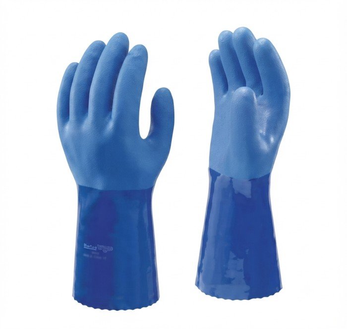 Ultra TOUCH Blue PVC Chemical Safety Gloves HD-11