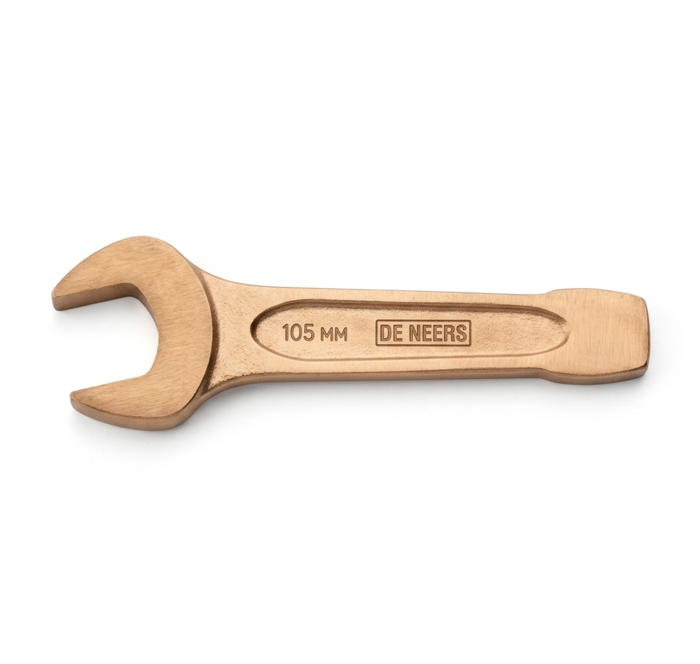 DE NEERS 105mm Non Sparking Slogging Open Ended Spanner - Image 2