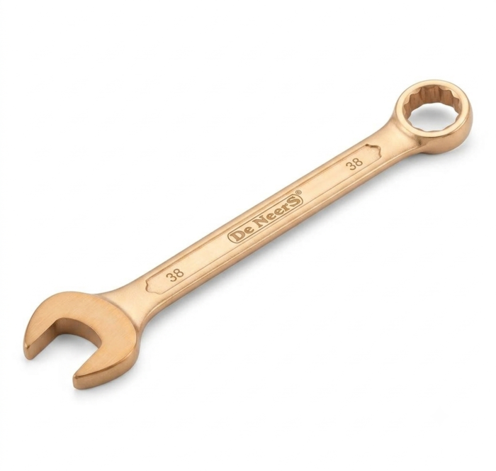 DE NEERS 38 mm Non-Sparking Beryllium Copper Combination Spanner