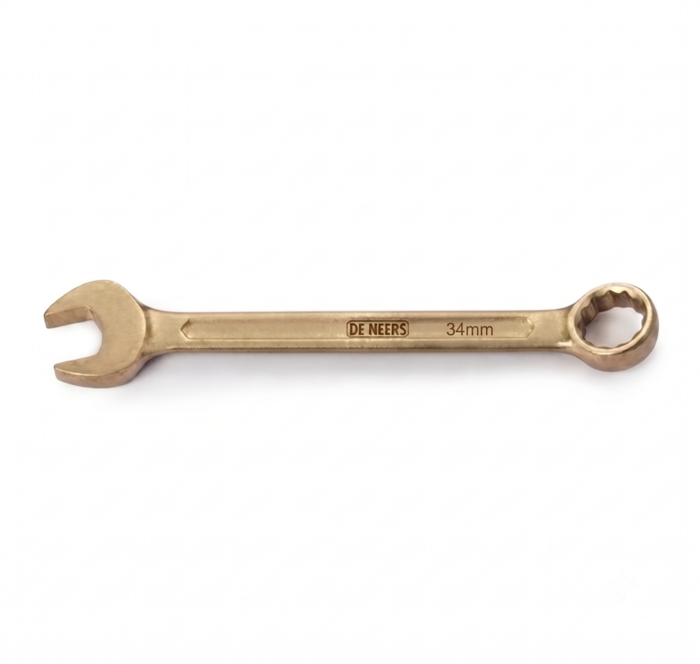 DE NEERS 34 mm Combination Spanner AL-BR Non-Sparking