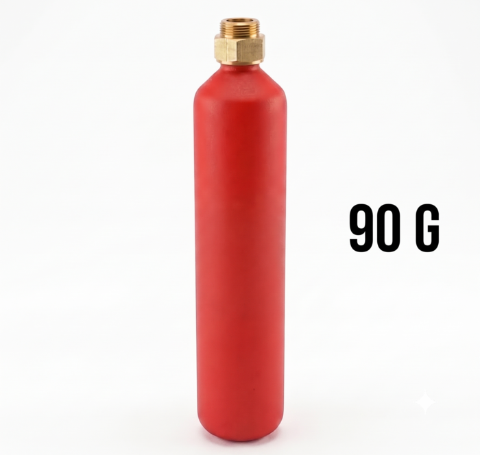 SAFE PRO CO2 Cartridge with Brass Nut 90G