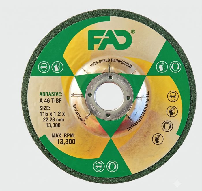 100x4 mm — FAD Green Grinding Wheel for Heavy Duty Material Removal