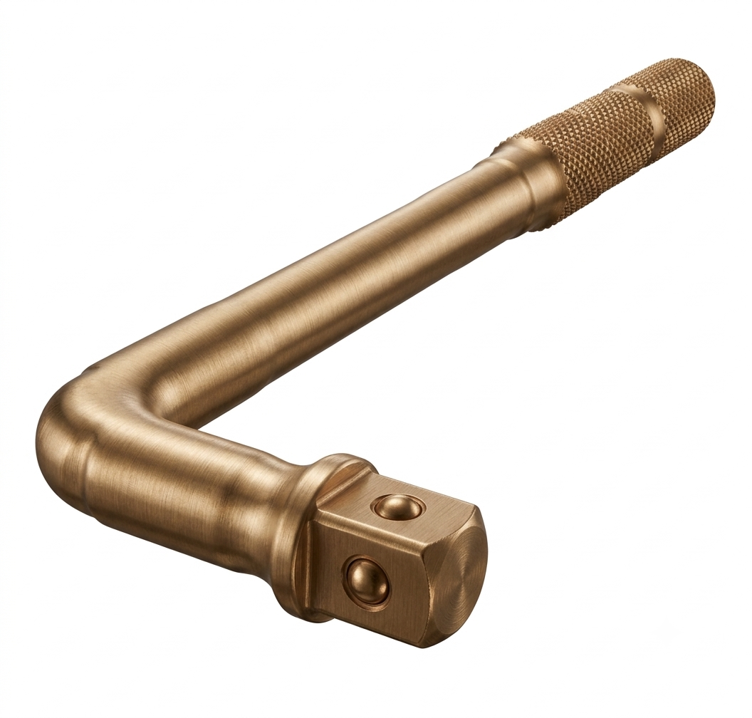 DE NEERS Non-Sparking L-Handle 300 mm AL-BR DN-17890 - Image 2