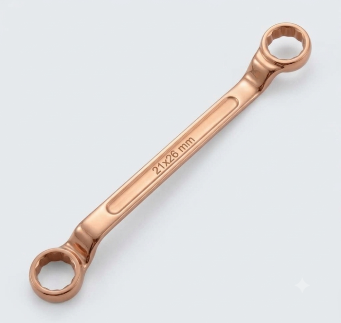DE NEERS Ring Spanner 21x26 mm Non-Sparking BE-CU Tool