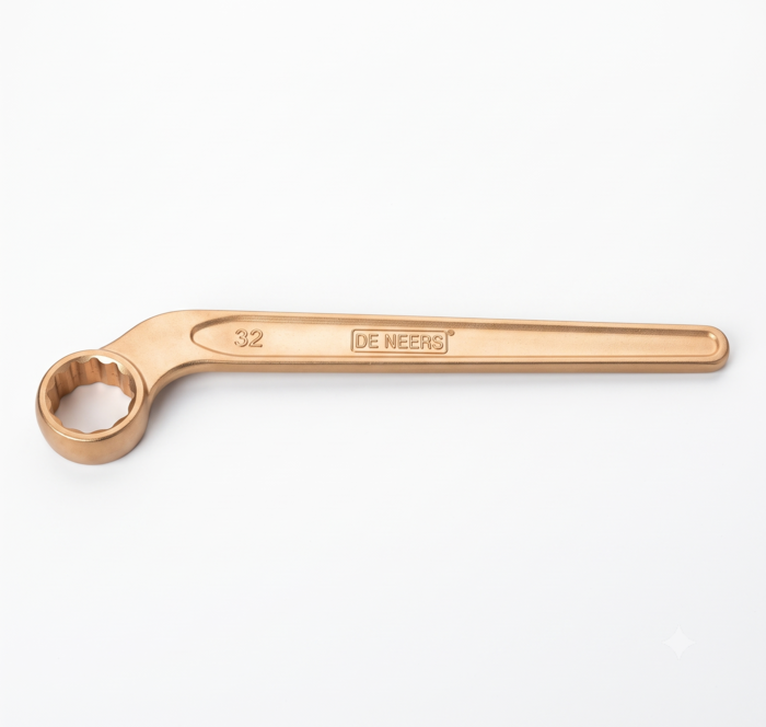 DE NEERS 32 mm Single Bent Ring Spanner DN-16032