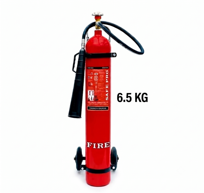 SAFE PRO 6.5kg Wheeled CO2 Fire Extinguisher
