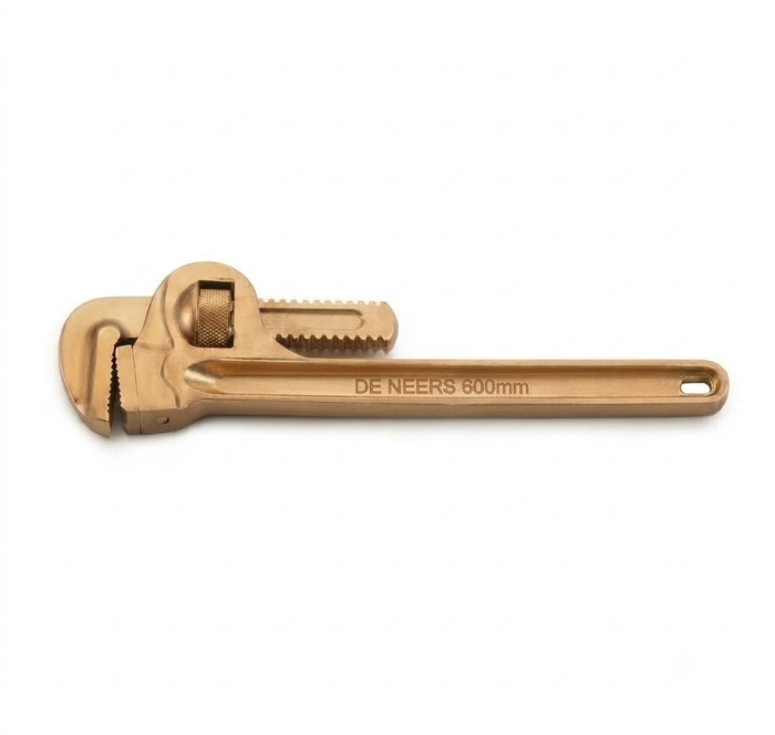 DE NEERS 600 mm Non-Sparking Beryllium Copper Pipe Wrench