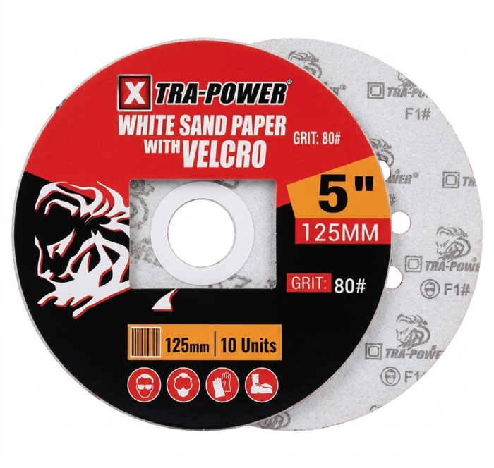 Xtra-Power 5 Inch Velcro White Sanding Discs