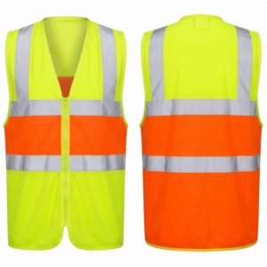 blue — Payuh Reflective Safety Vest High Visibility Zipper Jacket
