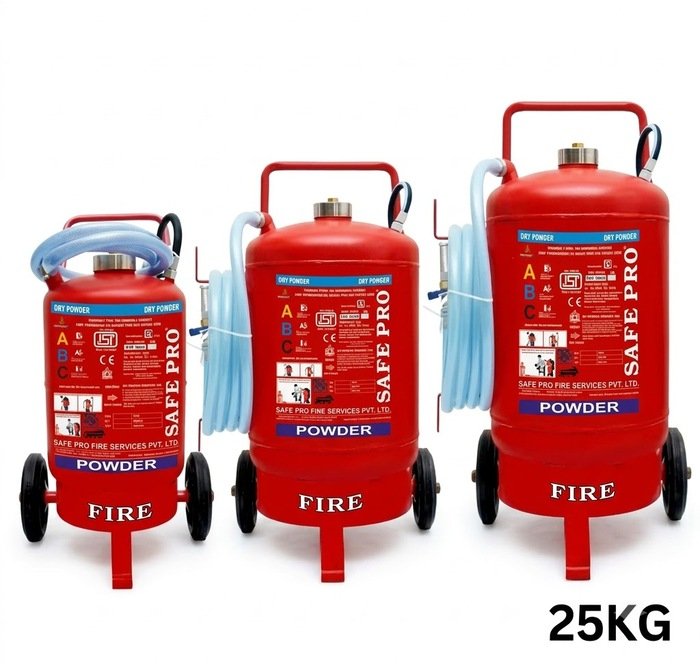 SAFE PRO 25kg Wheeled DCP ABC Fire Extinguisher