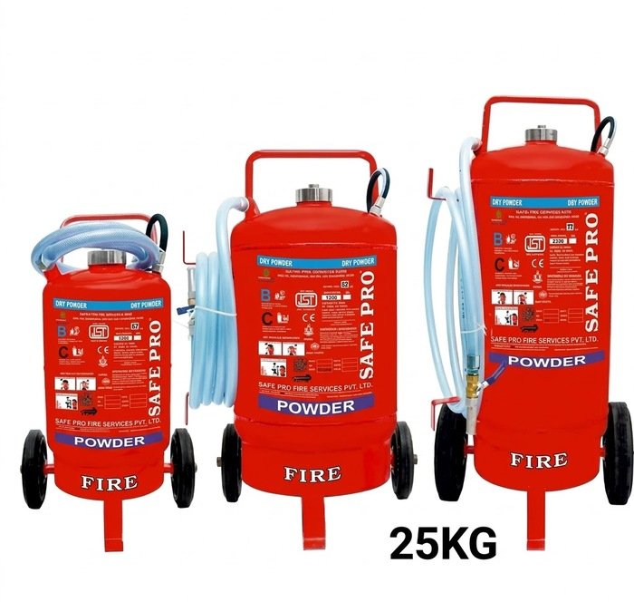 SAFE PRO 25kg Wheeled BC Fire Extinguisher